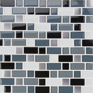 MSI THDWG-GLMT-C-8MM 12" x 12" Linear Mosaic Sheet - Varied Glass - Cove Blend
