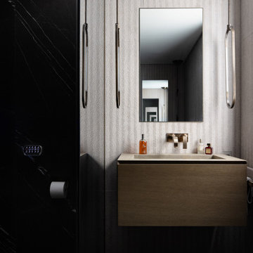 Floating Bathroom Vanity with Integrated Sink