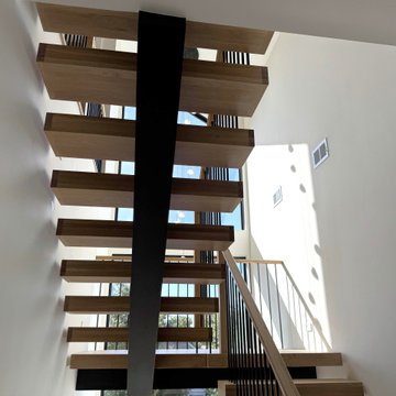 Project #139 | Four Story Modern Floating Staircase