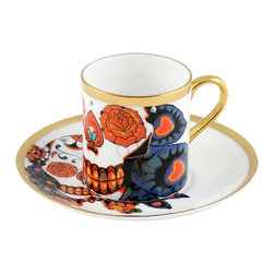 The New English - The New English Inkhead Espresso Cup and Saucer Set - Cappuccino And Espresso Cups