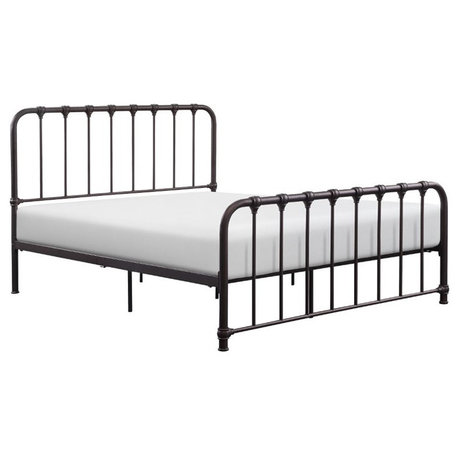 Lexicon Bethany Queen Metal Platform Bed in Dark Bronze