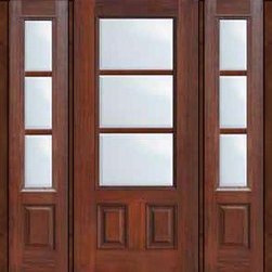 Prehung Patio Sidelights Door 80 Fiberglass 3/4 Lite 3 Lite - Patio Doors