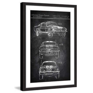 "Mustang Shelby" Framed Painting Print, 12"x18"
