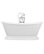 Isabetta White French Bateau Pedestal Bathtub, 67" Length Air Jetted