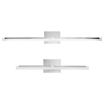 Norwell Lighting 8146-FA Double L 26" Tall LED Bath Bar - - Brushed Nickel