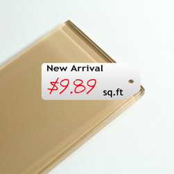 Glass Subway Tile 3x6 New Beige - Tile