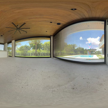 Installed Exterior Screens in Lowered Positions