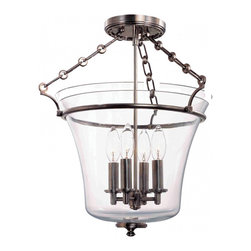 Contemporary Style Hudson Valley Lighting 4 Light Semi Flush Mount - Lighting
