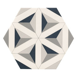 Walls and Floors - Contour Shadow Hexagon Tiles, 1 m2 - Wall And Floor Tile
