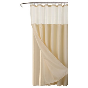 White Birch Trees 71x74 Shower Curtain Contemporary Shower