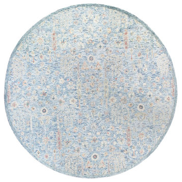 Ox Bay Vin Lex Abstract Hand-Tufted Area Rug, Slate Blue, 8'6" Round