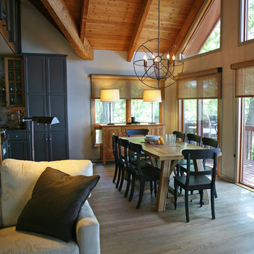 reclaimed modern lakeside home