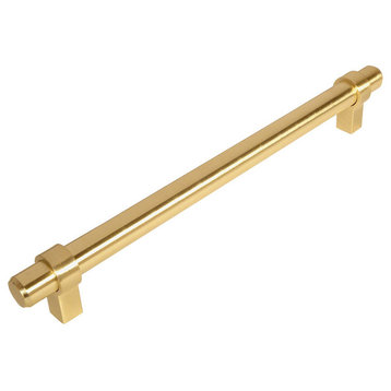 Cosmas 161-192BB Brushed Brass 7-1/2” CTC (192mm) Euro Bar Pull