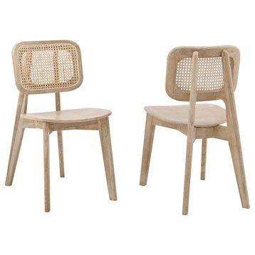 Habitat Wood Dining Side Chair Set of 2, Gray