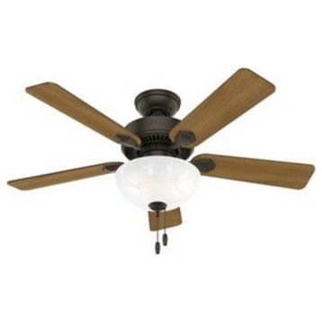 Hunter 50896 Swanson, 44" Ceiling Fan with Light Kit and Pull Chain, Bronze