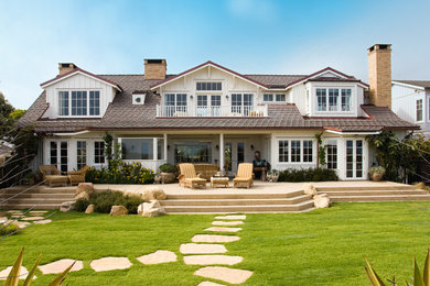 Beach style home design photo in Santa Barbara