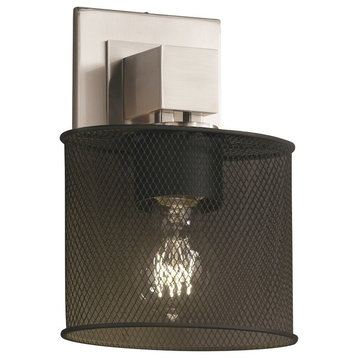 Justice Designs Wire Mesh Aero ADA 1-LT Wall Sconce (No Arms) - Polished Chrome