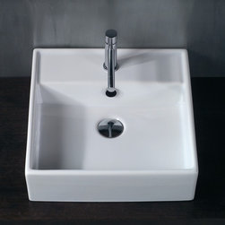 LVQ 803 Wall Mounted/ Vessel Bathroom Sink 18.3" - Bathroom Sinks