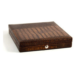 Croco Pattern 12 Cigar Humidor - Decorative Boxes