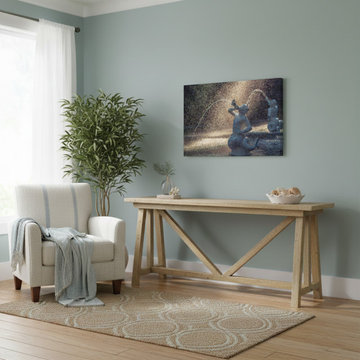 Triton’s Golden Mist Coastal Wall Art Prints