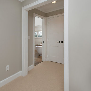 View from bed chamber into bathroom. Bi swing doors were removed .