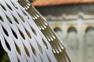 Six foil Galanthus Gazebo installed at Down House - detail