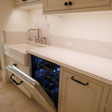 Butler's Pantry with Hidden Dishwasher Cabinet