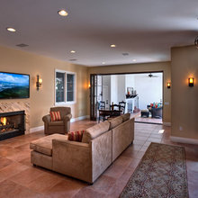 travertine tile living room