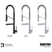 Karran Tumba Single-Handle Pull-Down Sprayer Kitchen Faucet, Chrome