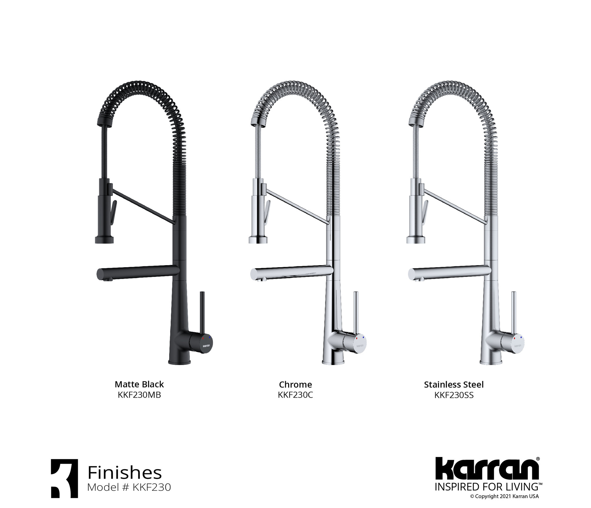 Karran Tumba Single-Handle Pull-Down Sprayer Kitchen Faucet, Chrome