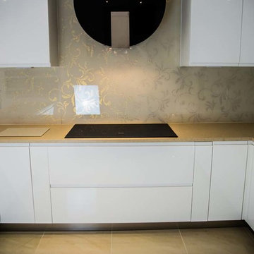 Designer Patterned Kitchen Glass Splashback