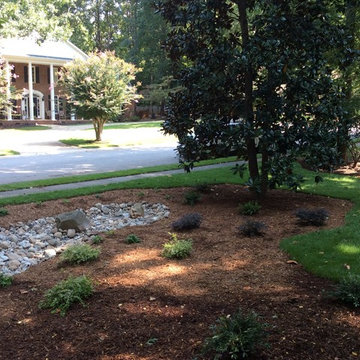 Holly Springs River Rock Creekbed - Drainage Mitigation
