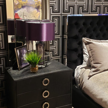 Creating drama in the bedroom with wallpaper and paint
