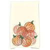 Pumpkin Pile Holiday Geometric Print Kitchen Towel, Orange