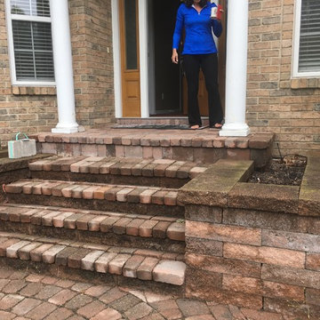Landscape Front Entry Door Steps Grand Rapids, MI- Before Photo