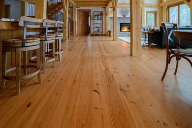 Living room - rustic living room idea in Boston