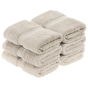 6 Piece Egyptian Cotton Soft Quick Dry Towel, Stone