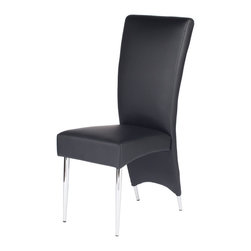 Milano High Back Dining Chair | Black (Set of 2) - Dining Chairs