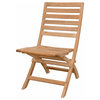 Andrew Unfinished Natural Teak Folding Chair Set of Two By Anderson Teak