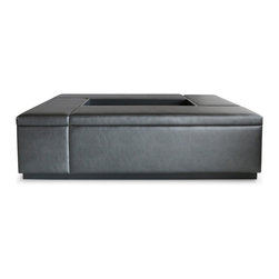 Bayswater Ottoman in Charcoal - Footstools & Ottomans