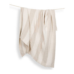 Crinkle Linen Throw Sand - Throws