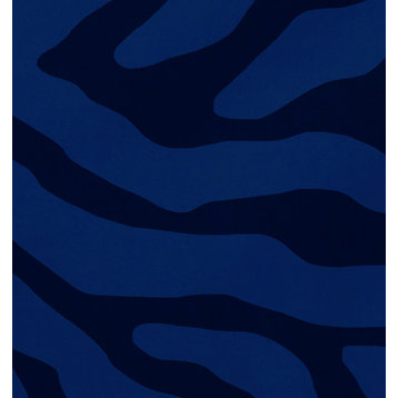 Animal Stripe Geometric Print Placemat, Set of 4, Navy Blue
