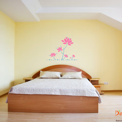 Floral (2 Colors) Girly Wall Decal (SKU 022) - Wall Decals