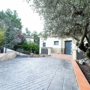 Pavimentación exterior hormigón impreso