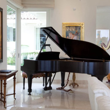 Grand piano in the living room
