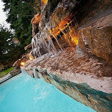 Illuminated Pool Falls
