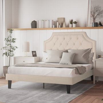 ARBO Upholstered Platform Beds with Headboards