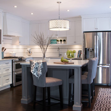 White and grey kitchen