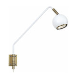 Pivotable Coco wall light, white