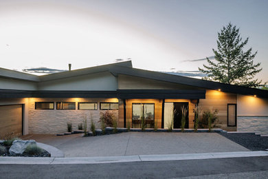 Contemporary exterior home idea in Vancouver